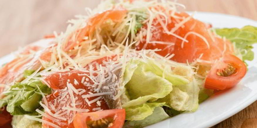 Рецепт салата цезаря с семгоя