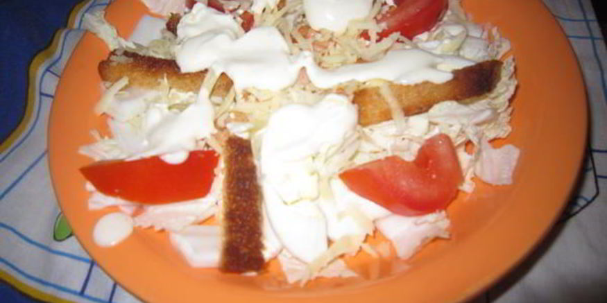 Рецепт салата цезарьс креветками