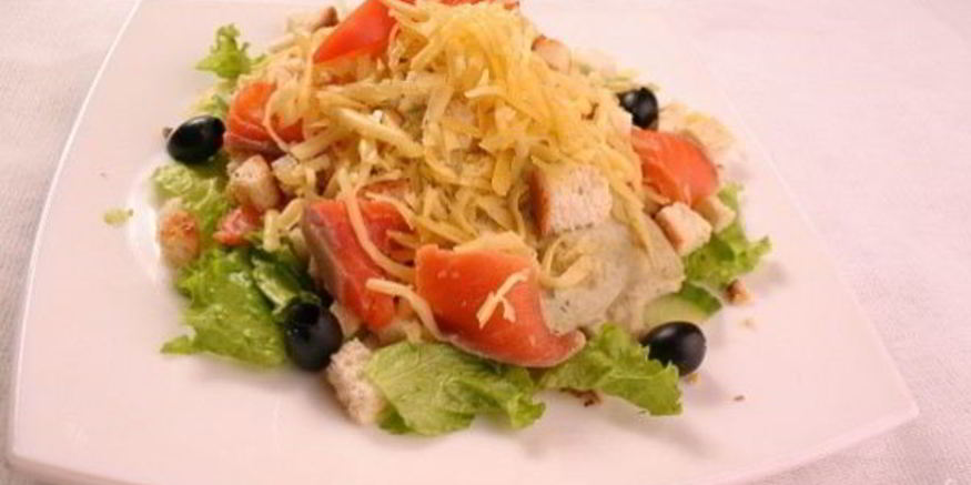 Рецепт цезаря с семгой