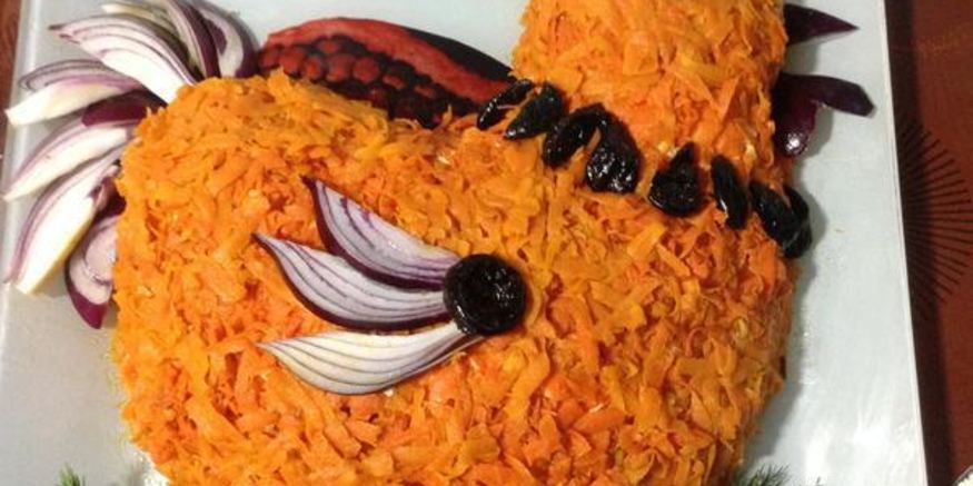 Рецепт салата золотого петушок