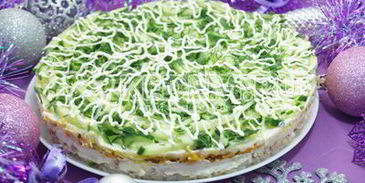 слоеный салат лесная загадка