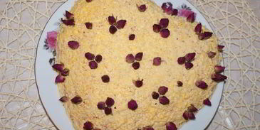 слоеный салат с крабовыми палочками и картофелем