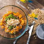 Рецепт Теплого салата с тыквой, руколой и кедровыми орешками