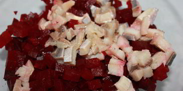 ленивый винегрет с селедкой