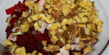 ленивый винегрет с селедкой