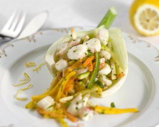 Омар под соусом винегрет