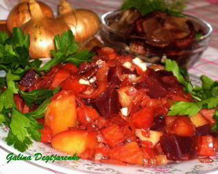 Овощное рагу Горячий винегрет