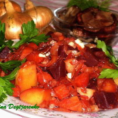 Овощное рагу Горячий винегрет