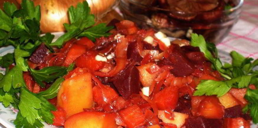 Рецепт овощного рагу горячий винегрет
