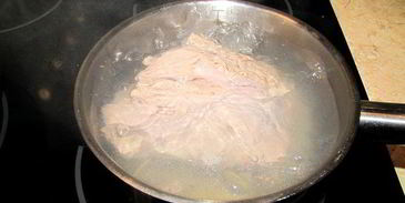 телятина, маринованная в соусе винегрет с репчатым луком