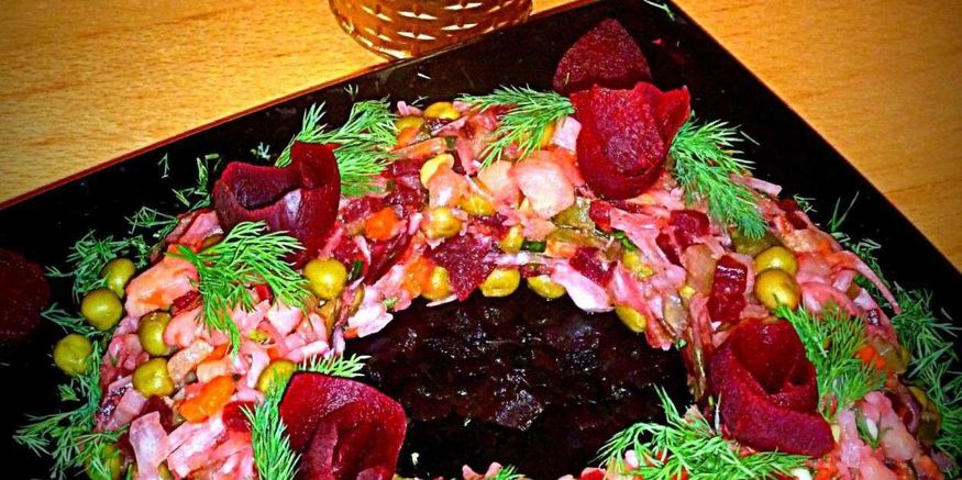 Рецепт винегрета рождественского венок