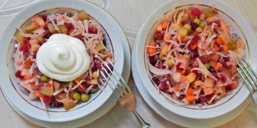 Рецепт винегрета с чечевицей