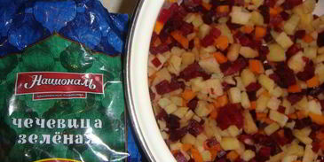 винегрет с чечевицей