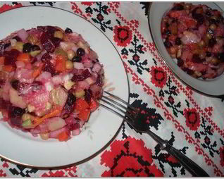 Винегрет с черной фасолью