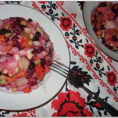 Винегрет с черной фасолью