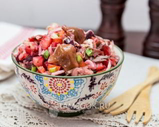 Винегрет с грибами