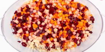 винегрет с грибами