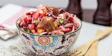 винегрет с грибами