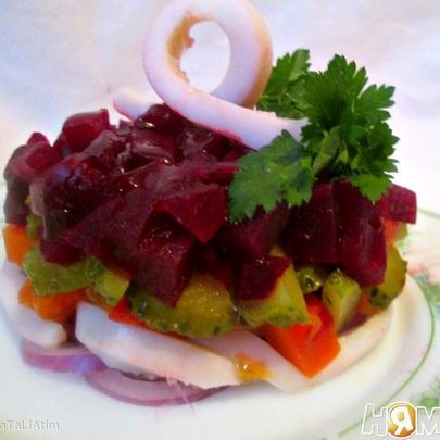 Винегрет с кальмарами