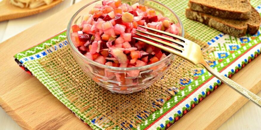 Рецепт винегрета с квашеной капустой