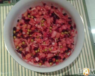 Винегрет с мандаринками