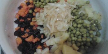 винегрет с мандаринками