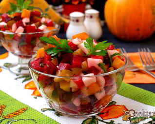 Винегрет с маринованной тыквой