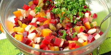 винегрет с маринованной тыквой