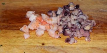 винегрет с морепродуктами