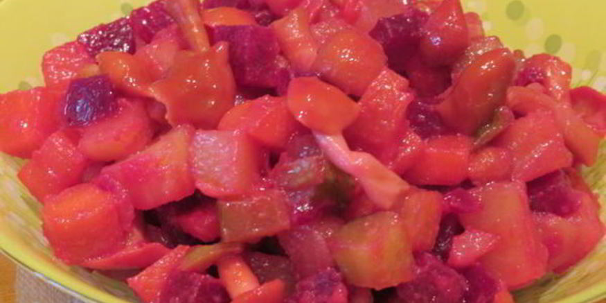 Рецепт винегрета с опятами