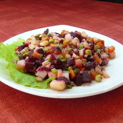 Винегрет с соленым огурцом