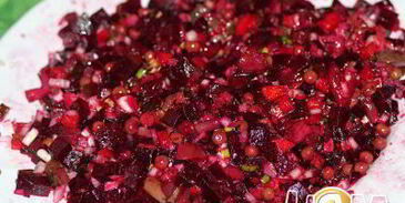 винегрет с солеными грибами