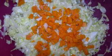 винегрет со свежей капустой и огурцом