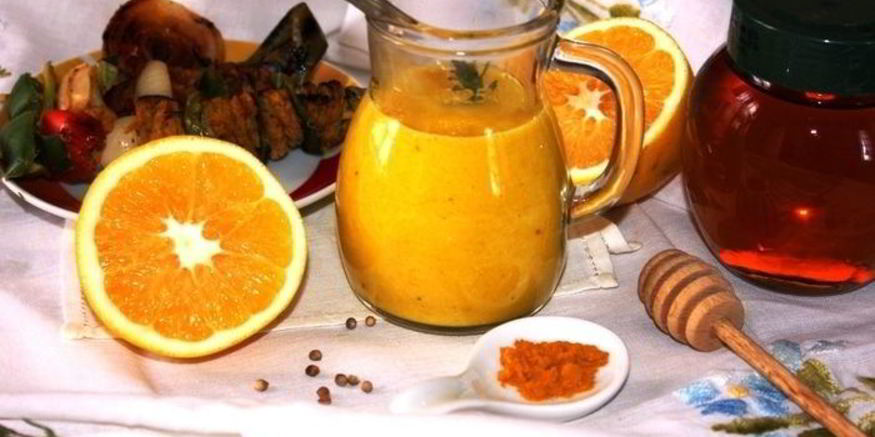 Рецепт апельсинова-медового соус с кориандром