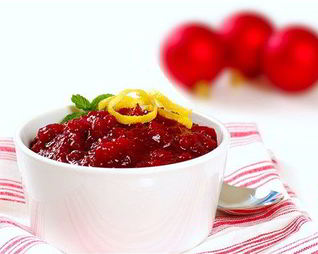 Клюквенно-мандариновый соус с имбирем и изюмом