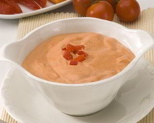 Салатная заправка из козьего сыра и томатов