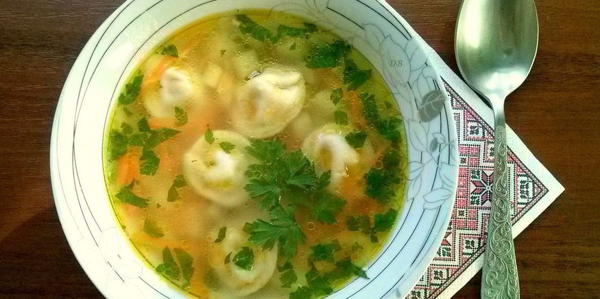 Рецепт бабушкиного супа с пельменями