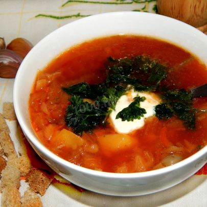 Борщ классический с курицей