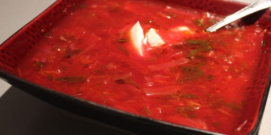 Рецепт борща классического с укропом