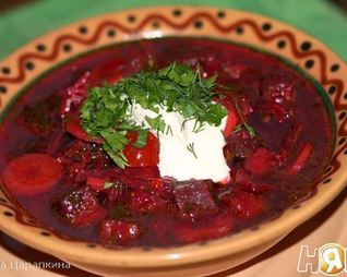 Борщ с баклажанами