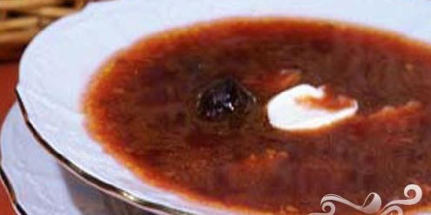 Рецепт борща с черносливом