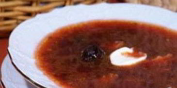 борщ с черносливом