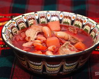 Борщ с фасолью без мяса