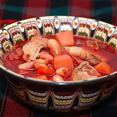 Борщ с фасолью без мяса
