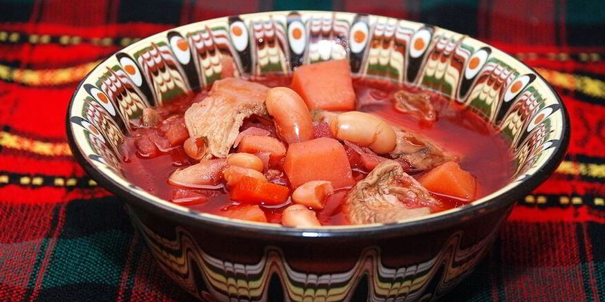 Рецепт борща с фасолью без мяса
