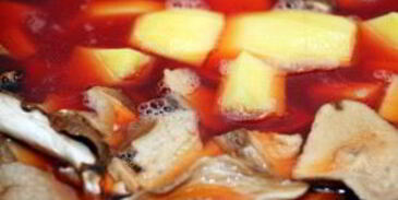 борщ с фасолью без мяса