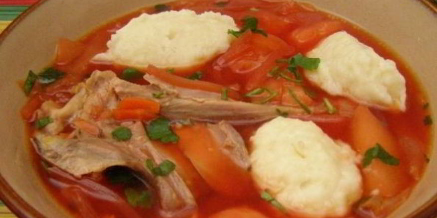Рецепт борща с галушками