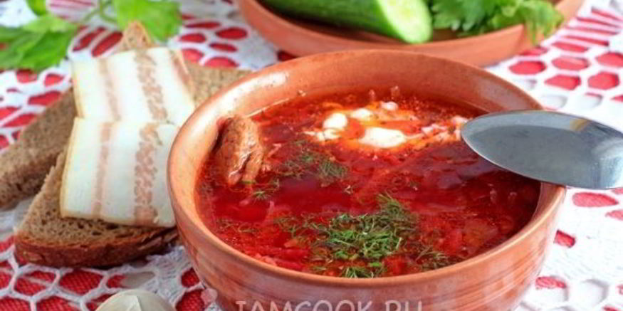 Рецепт борща с говядиной