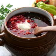 Рецепт Борща с грибами и фасолью