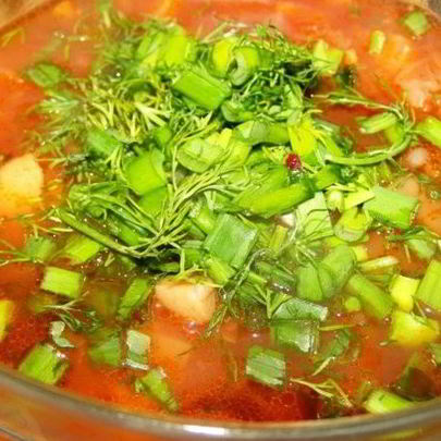 Борщ с грибами